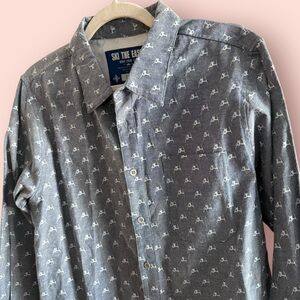NWT Ski The East Daffy Oxford Shirt Blue